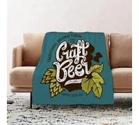 JYLYZZIN Fleece Blanket | Soft Cozy Flannel Throw Blanket | Perfect for Home, Bedroom, Sleepovers & Camping,Craft Beer Leaves Hops Branch Nature Drink Beverage Plant Homemade Ale,100x130cm