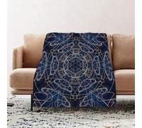 JYLYZZIN Fleece Blanket | Soft Cozy Flannel Throw Blanket | Perfect for Home, Bedroom, Sleepovers & Camping,Fractal abstract background. Light effects. Neon glow. Festive decoration. Color,130x150cm