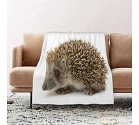 JYLYZZIN Fleece Blanket | Soft Cozy Flannel Throw Blanket | Perfect for Home, Bedroom, Sleepovers & Camping,Hedgehog,Small Cute Mammal with Spiked Hair on Its Back and Sides Wildlife,100x130cm