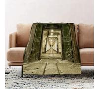 JYLYZZIN Fleece Blanket | Soft Cozy Flannel Throw Blanket | Perfect for Home, Bedroom, Sleepovers & Camping,Old underground bunker from the Cold War, abandoned destroyed,100x130cm