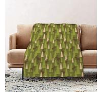 JYLYZZIN Fleece Blanket | Soft Cozy Flannel Throw Blanket | Perfect for Home, Bedroom, Sleepovers & Camping,Deer, Forest Animals Moose and Pine Trees Pattern Canada Foliage Mammal Design (,100x130cm