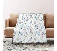 JYLYZZIN Fleece Blanket | Soft Cozy Flannel Throw Blanket | Perfect for Home, Bedroom, Sleepovers & Camping,Cute seamless pattern on white background. Trendy Korean or Japanese style. Flor,100x130cm