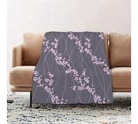 JYLYZZIN Fleece Blanket | Soft Cozy Flannel Throw Blanket | Perfect for Home, Bedroom, Sleepovers & Camping,Floral, Asian Spring, Japanese, Sakura, Branches, Full, Flower, Modern, Oriental,100x130cm