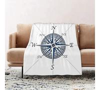 JYLYZZIN Fleece Blanket | Soft Cozy Flannel Throw Blanket | Perfect for Home, Bedroom, Sleepovers & Camping,Compass rose on white background representing a cartography positioning directio,130x150cm