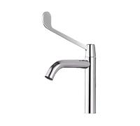 JYMALISA Basin Mixer Taps Bathroom Wash Basin Single Cold Water Faucet Table Basin Faucet School Canteen Medical Basin Faucet, Medical Handle Stainless Steel