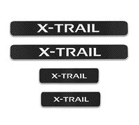 JYMLOV 4 pcs Carbon Fiber Car Door Sill Protector Strips for NIS-san X-Trail X Trail 2008-2020, Welcome Pedal Guard Kick Plates Sticker Threshold Cover Auto Decorative Accessories,White