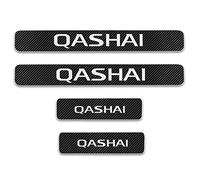 JYMLOV 4Pcs Car Door Sill Protector for NIS-San Qashqai, Carbon Fiber Kick Plates Decorative Sticker Automobile Threshold Strips - Auto Body Styling Accessories,White