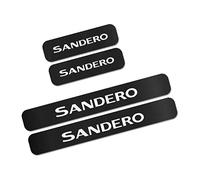 JYMLOV 4pcs Car Door Sill Protector Kick Plates for Ren-ault Dacia Duster Logan Sandero, Carbon Fiber Accessories Scuff Guard Threshold Cover Pedal, Trim Non-Slip, Sandero