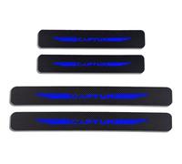 JYMLOV 4pcs Car Door Sill Protector Strips Carbon Fiber Threshold Protective Film Kick Plate Cover Sticker for Ren-Ault CAPTUR Car Accessories,Blue