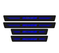 JYMLOV 4pcs Car Door Sill Protector Strips Carbon Fiber Threshold Protective Film Kick Plate Cover Sticker for Fo-rd Focus Fiesta ST LINE Car Accessories,Edge Blue