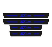 JYMLOV 4pcs Car Door Sill Protector Strips Carbon Fiber Threshold Protective Film Kick Plate Cover Sticker for Fo-rd Focus Fiesta ST LINE Car Accessories,ST LINE Blue