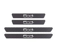 JYMLOV 4pcs Car Door Sill Protector Strips Carbon Fiber Threshold Protective Film Kick Plate Cover Sticker for Fi-at Car Accessories,500l White