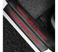 JYMLOV 4pcs Car Door Sill Protector Strips for Ho-nda HR-V HRV HR V Accessories Scuff Kick Plate Edge Guard Sticker Anti Scratch Carbon Fibre Threshold Wrap Film,Red