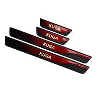 JYMLOV 4pcs Car Door Sill Protector Strips Stainless steel Threshold Protective Film Kick Plate Cover Sticker for Fo-rd Kuga 2013 2014 2015 2016 2017 2018 2019 Car Accessories,Red