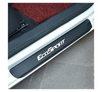 JYMLOV 4Pcs Carbon Fiber Car Door Sill Guard Protector Scuff Kick Plate For Fo-rd ECOSPORT Step Pedal Stickers Strips Cover Trim with Logo Insignia,White