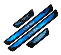 JYMLOV Car Door Sill Protector for Nis-san QASHQAI J10 J11 2016-2022 4PCS Scuff Plate Stainless Steel Stickers Accessories,Blue