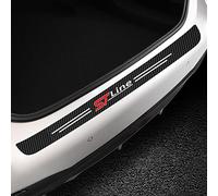 JYMLOV Car Rear Bumper Protectors for Fo-rd ST-line, 90cm Tailgate Trim Strip Trunk Door Sill Edge Guard Carbon Fiber Anti-scratch Sticker Styling Accessories,Black