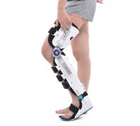 JYMTYCWG Hinged ROM Knee Foot Support Brace, Adjustable Post Knee Support Orthosis Immobilizer Protector, Full Leg Stabilizer Knee Orthosis Splint, Fits Both the Left and Right Leg