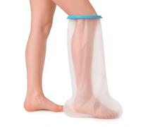 JYmusic Cast Cover Lower Leg Adult for Showering, Reusable Cast, Dressing and Bandage Protector, Watertight Protection for Leg, Knee, Ankle, Foot, Toe