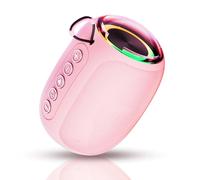JYmusic Portable Bluetooth speaker with 10W stereo sound, waterproof, dual pairing, LED light, microphone, FM/TF/AUX support, suitable for outdoor, travelling and parties (Pink)