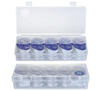 JynJyn 2-Pack Contact Lens Organizer Case, Portable Storage Case for Daily Disposable Contact Lenses, Holds 30 Lenses Each, 30 Days Total