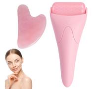 JYNVO 1 Pcs Face Ice Roller + 1 Pcs Gua Sha [Rose, Resin Material] - for the Body, Perfect Gift Idea, and Relaxes the Skin, Gifts for Women