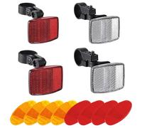 JYNVO 12 Pcs Wheel Spoke Reflectors Tail Light Reflectors Cat's Eye Reflectors Set Suitable for Road Bike Mountain Bike Front Rear Reflector