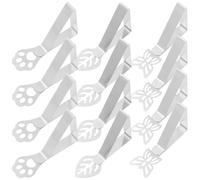 JYNVO 12 Pieces Steel Tablecloth Clips, Gadget Spring Tablecloth Clips, Stainless Steel, Silver, for Outdoor Picnic Party, Suitable for Tables of 1-3 cm Thickness