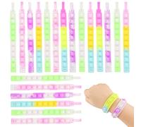 JYNVO 20 Pieces Bracelet Children, Push Pop Bubble Fidget Toy for Children/Adults, Christmas Gifts Gifts for Parties Children Birthday