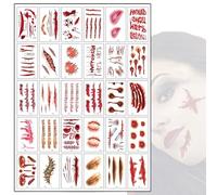 JYNVO 30 Pcs Halloween Zombie Makeup Accessories Set for Scar Tattoos, Halloween Tattoos