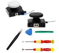 JYNVO 3D TMR Hall Effect Joystick Repair Replacement Set for NS Switch/Switch OLED Joy-Con/Switch Lite Controller with Repair Tools, No Drift Black (Not for NS Switch 2)