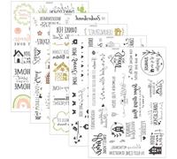 JYNVO 5 Stickers, Flower Pattern Transfer Stickers Spring Self Adhesive Stickers Floral Butterfly Pattern Stickers Flower Pattern Stickers Suitable for Glass