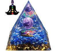 JYNVO Orgone Pyramid, Tree of Life with Amethyst, Healing Stone Crystal Pyramid, Gift for Boys & Girls, Happiness & Health