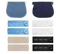 JYNXOR 10 Pcs Expander Trousers, Adjustable Extension Buckle, Button Widen Trousers, Maternity Belt Extenders, Extension Pregnancy Pants for Pregnant Women