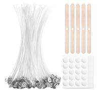 JYNXOR 100 Pieces 8 cm Long Braided Cotton Candle Wicks for DIY Candle Making