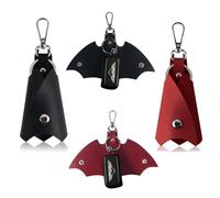 JYNXOR 2 Pcs Bat Keyrings Classic Leather Key Cases for Car Men Women Keychain Motorcycle Personalized Organizer Keys for All Types of Keys