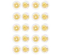 JYNXOR 20 Pcs Secure Silicone Earring Backs, Silicone Earring Backs, Ear Plugs, Earring Posts, Hypoallergenic Earring Refills, Gold