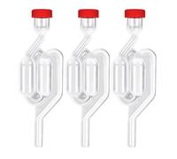 JYNXOR 3 Pieces Fermentation Tube with Plastic Lid, Fermentation Tube Glass, Fermentation Tube Fermentation Attachment Transparent Fermentation Airlock Wine Check Valve for Wine Beer Making Sauerkraut
