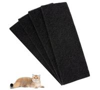 JYNXOR 4 Pcs Cat Litter Filter Odour Absorbing Activated Carbon Grow Box Filter Sponge for Kitchen Waste Composter, Activated Carbon Filters Odor Absorbs for Self-Cleaning Litter Boxes