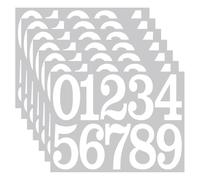 JYNXOR 6 Sheets of Numbers Stickers, Weatherproof Adhesive Numbers White, Number Stickers, Reflective Vinyl Number Stickers, 0-9 Self-Adhesive Mailbox Number Stickers, Waterproof House Number Stickers