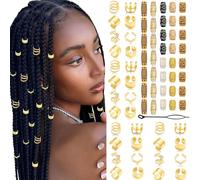 JYNXOR Dreadlocks Jewelry Braids Clips, 70 pcs Dreadlocks Braids Clips, Dreadlock Beads Spiral Clips, Hair Jewelry, Dreadlocks Jewelry for Women, Hair Braid, Accessories Decoration