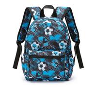 JynxtoyZeal Backpack 3D Football Print School Bags Kids Backpack Lightweight and Breathable Football School Bags for Girls Boy 33 * 25 * 17cm Blue
