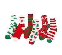 JynxtoyZeal Christmas Fluffy Socks for Women, 8 Pairs Fuzzy Bed Socks, Cozy Soft Slipper Socks, Winter Sleeping Warm Socks Gift for Men and Women