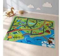 JynxtoyZeal Dinosaur Kids Rug Car Play Mat, Carpet Playmat Rug, Dino Mat for Toy Cars -80×120cm