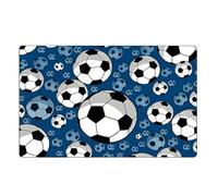JynxtoyZeal Football Area Rug Rectangular Anti Slip Rug Soft Cosy Rugs Printed Crystal Velvet Rugs for Living Room Nursery Bedroom Study Playroom,Blue, 60×90cm