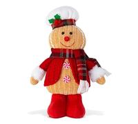 JynxtoyZeal Gingerbread Man Plush Christmas Decoration Gingerbreads Plushies Soft Christmas Stuffed Animal Gingerbread Man Cute Xmas Plush for Children Adults Birthday, 25x16cm