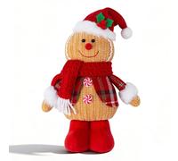 JynxtoyZeal Gingerbread Man Plush Christmas Gingerbread Man Decoration Doll Cute Gingerbread Plush Xmas Soft Toys for Adults Birthday, 30x16 cm