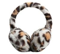 JynxtoyZeal Leopard Print Earmuffs Winter Warm Thermal Ear,Foldable Winter Warm Plush Ear Covers Ear Warmers Headband Outdoor Windproof Cold Weather Headwear for Ski Cycling Camping Running