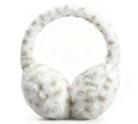 JynxtoyZeal Leopard Print Earmuffs Winter Warm Thermal Ear,Foldable Winter Warm Plush Ear Covers Ear Warmers Headband Outdoor Windproof Cold Weather Headwear for Ski Cycling Camping Running