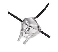 JYPR MF DOOM Mask Aluminum Metal Replica - Lightweight Cosplay Helmet with Real Leather Straps | Villain-Inspired Gladiator Face Armor for Fans, Collectors, Halloween Costume Events